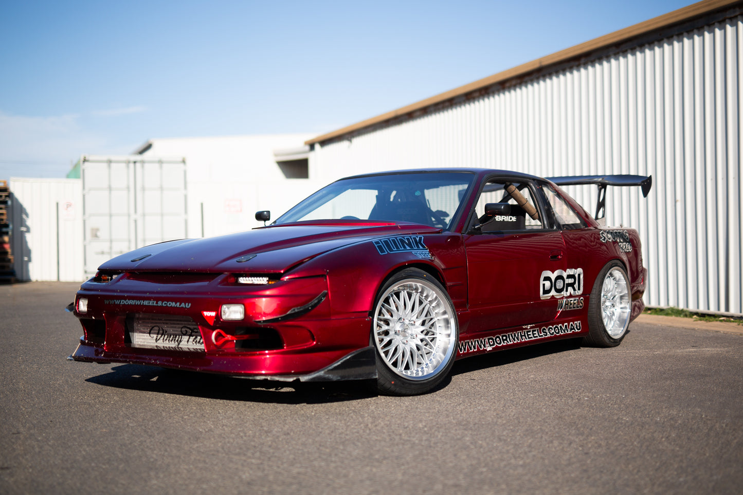 DORI SAN on Nissan Sonvia (Silver with machined lip)