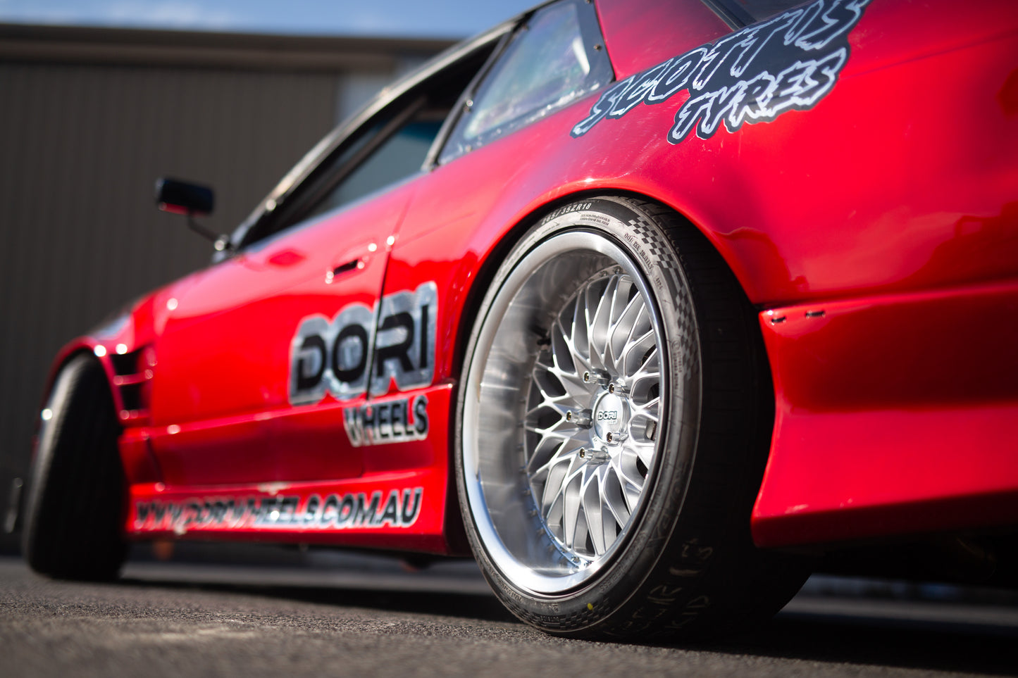 DORI SAN on Nissan Sonvia (Silver with machined lip)